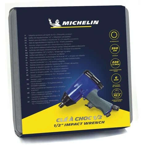 Coffret Clé à Choc 1/2 + 10 Douilles + Accessoires Michelin 4 Coffret Clé à Choc 1/2 + 10 Douilles + Accessoires Michelin – Image 2