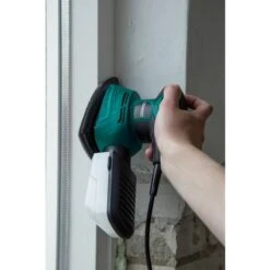 Ponceuse Delta Multifonction 130W - Ponceuse à Main - Avec Boîtier De Récupération De Poussière Et 6 Papiers Abrasifs -Magasin D'Outils Électriques 12593812 2