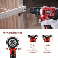 Perceuse Visseuse à Percussion Sans Fil TEENO,2×2.0 Ah Batteries, 13mm Mandrin Auto-serrant -Magasin D'Outils Électriques 13575364 4