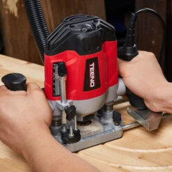 Défonceuse 1200 Watts TEENO, Mallette,12 Fraises,2 Brosse à Charbon -Magasin D'Outils Électriques 14627774 4