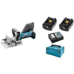 Makita DPJ180RMJ Lamelleuse Sans-fil 18V Li-ion - Kit Complet (2x Batterie 4,0 Ah) Dans MAKPAC