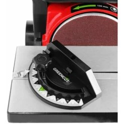 Ponceuse à Bande, Puissance 400W, Vitesse Bande 7,35m/s, Inclinaison Ceinture Jusqu'à 90º, Table à Disque Inclinable Jusqu'à 45º - Greencut LJ400C -Magasin D'Outils Électriques 15928522 3