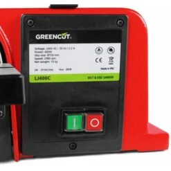Ponceuse à Bande, Puissance 400W, Vitesse Bande 7,35m/s, Inclinaison Ceinture Jusqu'à 90º, Table à Disque Inclinable Jusqu'à 45º - Greencut LJ400C -Magasin D'Outils Électriques 15928522 5