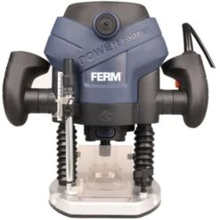 FERM PRM1015 Défonceuse 1300W - Incl. 6 Fraises, Éclairage LED Et Set D'accessoires