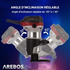 AREBOS Défonceuse électrique Machine à Fraiser 710W Sac à Outils Fraiseuse à Bois Routeur à Bois -Magasin D'Outils Électriques 25627283 4