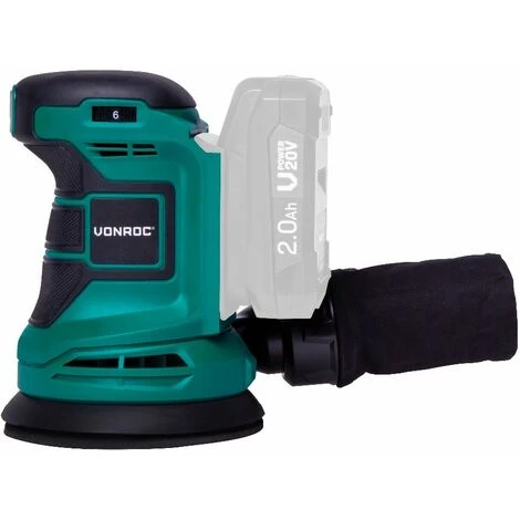 Ponceuse Excentrique Sans Fil 20V - Ø125mm – Sans Batterie Ni Chargeur - Connexion D’aspirateur Et Sac D’aspirateur Inclus 6 Ponceuse Excentrique Sans Fil 20V - Ø125mm – Sans Batterie Ni Chargeur - Connexion D’aspirateur Et Sac D’aspirateur Inclus – Image 4