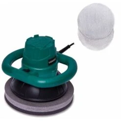 Polisseuse Excentrique 120W – 240mm - Double Poignées - 2 Bonnets De Polissage Inclus
