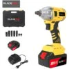 BLACKPINE - Clé à Chocs Sans Fil, 300Nm Boulonneuse A Choc Avec 15000mAh Batterie X 2, Douilles à Chocs X 7, Un Chargeur Rapide