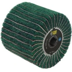 FARTOOLS Brosse Fibre Synthétique Et Lamelles Abrasives Ø120mm/L100mm