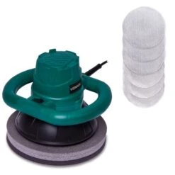 Polisseuse Excentrique 120W – 240mm - Double Poignées - 6 Bonnets De Polissage Inclus
