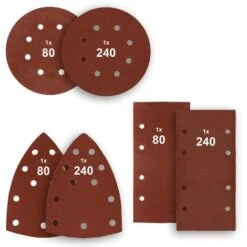 Ponceuse Excentrique Delta Vibrante 220W 12000 Tr/min Avec 6 Feuilles Abrasives -Magasin D'Outils Électriques 39896570 4