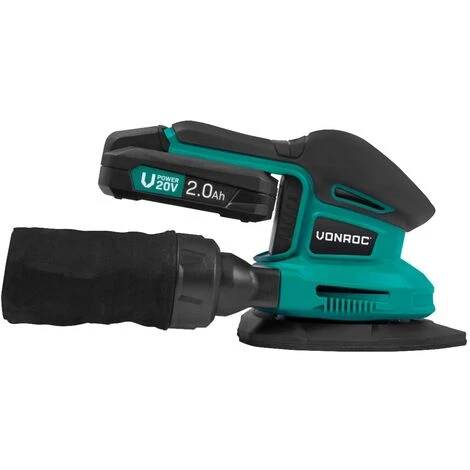 Ponceuse Delta Multifonction Sans Fil 20V – 6 Feuilles Abrasives, 2 Batteries 2.0Ah Et Chargeur Inclus 4 Ponceuse Delta Multifonction Sans Fil 20V – 6 Feuilles Abrasives, 2 Batteries 2.0Ah Et Chargeur Inclus – Image 2