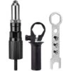 Adaptateur De Pistolet A Riveter Electrique Avec Boitier En Fonte D'Aluminium Et Poignee Antiderapante Pour Perceuse Sans Fil Outil D'Insertion De Riveteuse A Riveter Electrique