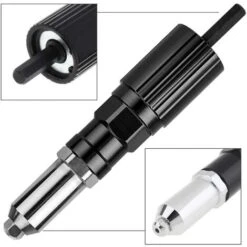 Adaptateur De Pistolet A Riveter Electrique Avec Boitier En Fonte D'Aluminium Et Poignee Antiderapante Pour Perceuse Sans Fil Outil D'Insertion De Riveteuse A Riveter Electrique -Magasin D'Outils Électriques 53456219 4