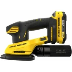 Ponceuse De Finition 12000trs/min Sans Fil 18V STANLEY FATMAX Gamme V20 Avec 1 Batterie 2Ah, 1 Chargeur 2A, En Sac Souple De Transport -Magasin D'Outils Électriques 53909073 2
