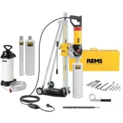 Carotteuse REMS Picus SR 2200 W - Set Titan Avec Colonne De Carottage, Réservoir D'eau Et 3 Couronnes - 183X01 R220