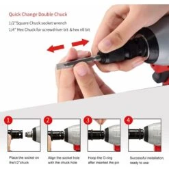 Brushless Clé à Chocs Sans Fil Sans Avec Adaptateur,1Batterie 3.0AH TEENO,5 Douilles à Chocs, Avc 26pcs Accessoires (Une Batterie) -Magasin D'Outils Électriques 63862139 3