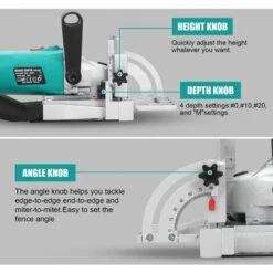 Fraiseuse à Lamelles STBJ1002 900W, Réglage D'angle D'inclinaison 90°,Sac à Poussière Et Clé STANEW -Magasin D'Outils Électriques 63862142 4