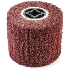 DENUOTOP Brosse Abrasive Brosse En Fibre Synthétique Pour Rénovateur Extérieur, Ø120x100x19mm, Grain 120 -Magasin D'Outils Électriques 64075163 2