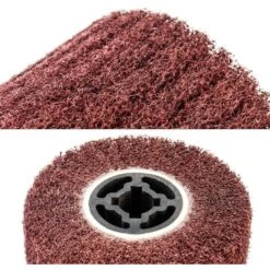DENUOTOP Brosse Abrasive Brosse En Fibre Synthétique Pour Rénovateur Extérieur, Ø120x100x19mm, Grain 120 -Magasin D'Outils Électriques 64075163 5