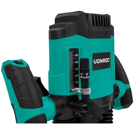 VONROC Défonceuse 1200W – 6-8mm – Vitesse Variable 16 000 – 30 000 Tr/min – Avec Lot De 6 Fraises, Guide De Copie, Guide Parallèle Et Aiguille De Centrage 5 VONROC Défonceuse 1200W – 6-8mm – Vitesse Variable 16 000 – 30 000 Tr/min – Avec Lot De 6 Fraises, Guide De Copie, Guide Parallèle Et Aiguille De Centrage – Image 3