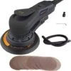 Polisseur De Voiture Ponceuse Orbitale Excentrique 150mm 350W Aléatoire Sans Balais MAXXT 3 A 2.5mm Multifonction à Vitesse Variable Avec 10 Feuilles De Papier Abrasif Pour Le Travail Du Bois, Le Pon