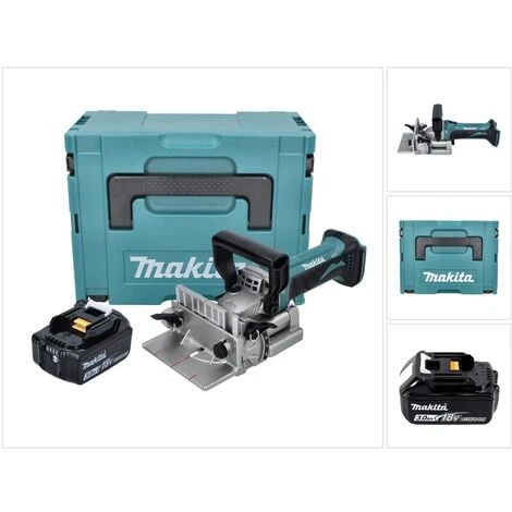 Makita DPJ 180 F1J 18 V Machine à Rainurer Sans Fil 18 V 100 Mm + 1x Batterie 3,0 Ah + Makpac - Sans Chargeur 3 Makita DPJ 180 F1J 18 V Machine à Rainurer Sans Fil 18 V 100 Mm + 1x Batterie 3,0 Ah + Makpac - Sans Chargeur