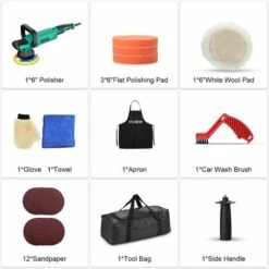 Polisseuse Orbitale Polisseuse Excentrique Stanew,Polisseuses Pour Auto Et Moto,4000RPM, 150mm Polissage Pad, 6 Vitesse Variable Ponceuse, Pour Le Polissage, Cirage, Ponçage -Magasin D'Outils Électriques 76445437 4