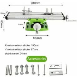 Mini Fraiseuse,Multifonctionnelle Table De Perçage Transversale Ajustable,Mini Fraiseuse Table,Table De Glissière De Forage Composée De Fraiseuse Pour Perceuse D'établi De Bricolage,310x90 Mm 9 Mini Fraiseuse,Multifonctionnelle Table De Perçage Transversale Ajustable,Mini Fraiseuse Table,Table De Glissière De Forage Composée De Fraiseuse Pour Perceuse D'établi De Bricolage,310x90 Mm -Magasin D'Outils Électriques 76483773 3