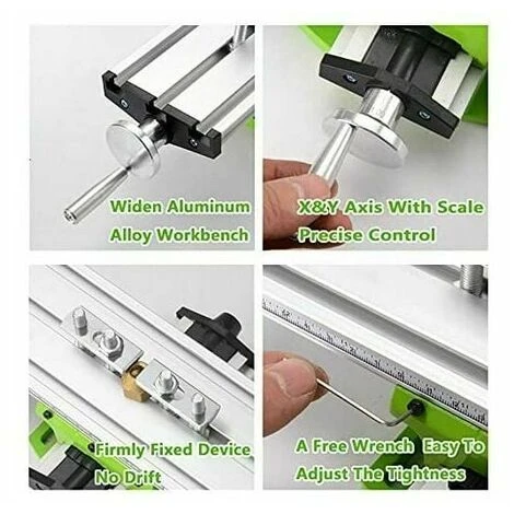 Mini Fraiseuse,Multifonctionnelle Table De Perçage Transversale Ajustable,Mini Fraiseuse Table,Table De Glissière De Forage Composée De Fraiseuse Pour Perceuse D'établi De Bricolage,310x90 Mm 6 Mini Fraiseuse,Multifonctionnelle Table De Perçage Transversale Ajustable,Mini Fraiseuse Table,Table De Glissière De Forage Composée De Fraiseuse Pour Perceuse D'établi De Bricolage,310x90 Mm – Image 4