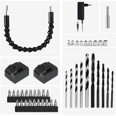 Perceuse Visseuse Sans Fil 18V Visseuse Sans Fil Avec 2 Batteries 18+1 Réglages De Couple Auto-serrant 10mm LED Pour Bricolage 2 Vitesses Idéal Pour Visser Et Percer 7 Perceuse Visseuse Sans Fil 18V Visseuse Sans Fil Avec 2 Batteries 18+1 Réglages De Couple Auto-serrant 10mm LED Pour Bricolage 2 Vitesses Idéal Pour Visser Et Percer – Image 5