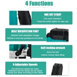 Défonceuse Verticale Electrique 1200 W 16000-30000 RPM STANEW, Profession Fresatrice Verticale Avec Set De 12 Fraises,6 Vitesses, Réglage De La Profondeur De Fraisage. -Magasin D'Outils Électriques 77013334 3