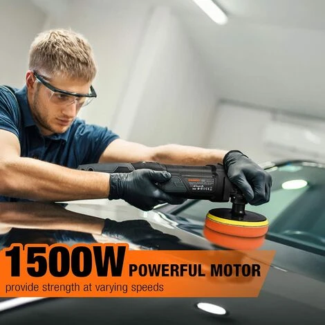 ENGINDOT Gener PPGJ01A Polisseuse Pour Voiture, 1500 W, à Six Vitesses Variables, 600-3000 RPM, écran LCD, Tampon Remplaçable, 150 Mm, 180 Mm, Interrupteur De Verrouillage, Poignée Amovible - PPGJ01A 4 ENGINDOT Gener PPGJ01A Polisseuse Pour Voiture, 1500 W, à Six Vitesses Variables, 600-3000 RPM, écran LCD, Tampon Remplaçable, 150 Mm, 180 Mm, Interrupteur De Verrouillage, Poignée Amovible - PPGJ01A – Image 2