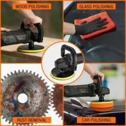 ENGINDOT Gener PPGJ01A Polisseuse Pour Voiture, 1500 W, à Six Vitesses Variables, 600-3000 RPM, écran LCD, Tampon Remplaçable, 150 Mm, 180 Mm, Interrupteur De Verrouillage, Poignée Amovible - PPGJ01A 11 ENGINDOT Gener PPGJ01A Polisseuse Pour Voiture, 1500 W, à Six Vitesses Variables, 600-3000 RPM, écran LCD, Tampon Remplaçable, 150 Mm, 180 Mm, Interrupteur De Verrouillage, Poignée Amovible - PPGJ01A -Magasin D'Outils Électriques 77715518 5
