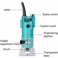 220V 450W Routeur A Bois Electrique Outil De Defonceuse A Bois Moteur A Brosse Pour Le Travail Du Bois Machine A Fraiser Graver Et Decouper Le Bois -Magasin D'Outils Électriques 79233348 3