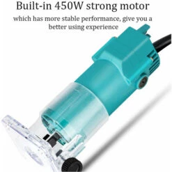 220V 450W Routeur A Bois Electrique Outil De Defonceuse A Bois Moteur A Brosse Pour Le Travail Du Bois Machine A Fraiser Graver Et Decouper Le Bois -Magasin D'Outils Électriques 79233348 4