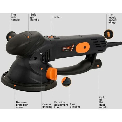 Polisseuse Orbitale électrique Aléatoire Avec Plateau De Support De 150 Mm Deux Modes Pour Le Ponçage Grossier Et Le Ponçage Fin, Ponçage Du Bois/métal/mur - 8 Pièces Incluses 7 Polisseuse Orbitale électrique Aléatoire Avec Plateau De Support De 150 Mm Deux Modes Pour Le Ponçage Grossier Et Le Ponçage Fin, Ponçage Du Bois/métal/mur - 8 Pièces Incluses – Image 5