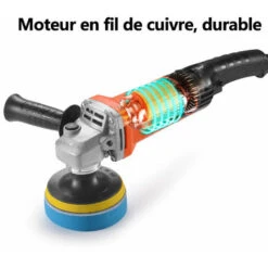 Polisseuse De Voiture Rotative 1200W Disque De Polissage 100mm Et 125mm 600 A 8800RPM 6 Vitesses Avec 29 Accessoires -Magasin D'Outils Électriques 83757573 3