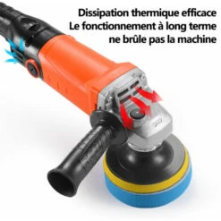 Polisseuse De Voiture Rotative 1200W Disque De Polissage 100mm Et 125mm 600 A 8800RPM 6 Vitesses Avec 29 Accessoires -Magasin D'Outils Électriques 83757573 5