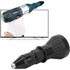 Pistolet à Rivets électrique, Pistolet à Riveter Professionnel Perceuse électrique Sans Fil Adaptateur De Rivetage, Kit De Poseur D'écrou De Pistolet à Rivet Conçu Pour Les Rivets(Noir) -Magasin D'Outils Électriques 83757908 4