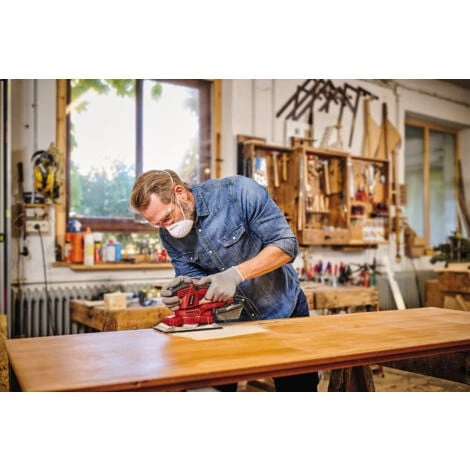 Einhell Ponceuse Vibrante TE-OS 2520 E (250 W, Robuste Et Puissante, Poignée Ergonomique) Livré En Coffret Avec Abrasif 4 Einhell Ponceuse Vibrante TE-OS 2520 E (250 W, Robuste Et Puissante, Poignée Ergonomique) Livré En Coffret Avec Abrasif – Image 2