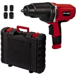 Einhell Visseuse Clé à Chocs CC-IW 950 (950 W, Longueur Câble : 200 Cm, Poignée SoftGrip) Livré En Coffret Avec 4 Douilles (17, 19, 21 Et 22 Mm)