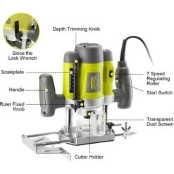 Défonceuse Affleureuse électrique, Dewinner à Bois 710W, Profession Plastifieuse Avec Accessoires DE-60082BMC -Magasin D'Outils Électriques 86501649 5