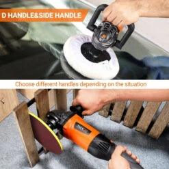 TACKLIFE Polisseuse, 1200W Machine à Polir Les Voitures, 1500-3500RPM, 6 Vitesse Variable, Plaque Remplaçable De 180 Mm, Poignée En D, Convient Au Polissage Des Voitures, Bateaux, Meubles - PPGJ05A 10 TACKLIFE Polisseuse, 1200W Machine à Polir Les Voitures, 1500-3500RPM, 6 Vitesse Variable, Plaque Remplaçable De 180 Mm, Poignée En D, Convient Au Polissage Des Voitures, Bateaux, Meubles - PPGJ05A -Magasin D'Outils Électriques 87563718 4