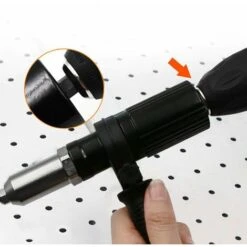 Adaptateur De Pistolet à Rivets, Pistolet à Riveter Électrique Avec Boîtier De Moulage En Aluminium Et Poignée Antidérapante Pour Perceuse Sans Fil Outil D'Insertion De Riveteuse Électrique -Magasin D'Outils Électriques 88335625 5