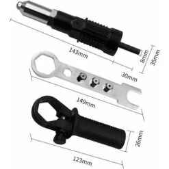 Outil De Rivetage Sans Fil, Riveteuse électrique, Riveteuse à Riveter Sans Fil, Adaptateur De Perceuse à Riveter -Magasin D'Outils Électriques 88676594 5