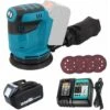 Polisseuse Ponceuse Orbitale Aléatoire Au Lithium Avec 4 Papier De Verre, Pour Le Bois, Le Polissage, Le Ponçage + 1x5.5Ah Batterie + 1xChargeur, Pour Makita DBO180Z 18v LXT 125mm 2 Polisseuse Ponceuse Orbitale Aléatoire Au Lithium Avec 4 Papier De Verre, Pour Le Bois, Le Polissage, Le Ponçage + 1x5.5Ah Batterie + 1xChargeur, Pour Makita DBO180Z 18v LXT 125mm -Magasin D'Outils Électriques 88687562 1