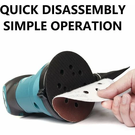 Polisseuse Ponceuse Orbitale Aléatoire Au Lithium Avec 4 Papier De Verre, Pour Le Bois, Le Polissage, Le Ponçage + 1x5.5Ah Batterie + 1xChargeur, Pour Makita DBO180Z 18v LXT 125mm 5 Polisseuse Ponceuse Orbitale Aléatoire Au Lithium Avec 4 Papier De Verre, Pour Le Bois, Le Polissage, Le Ponçage + 1x5.5Ah Batterie + 1xChargeur, Pour Makita DBO180Z 18v LXT 125mm – Image 3