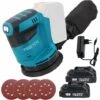 Ponceuse à Orbite Aléatoire Sans Fil, Ponceuse électrique Aléatoire Compatible Avec La Batterie Makita 18V, Avec 125mm 4Pcs Sandpapers 2X 3.0Ah Batteries Et Chargeur, Pour Le Bois, Le Polissage, Le Po -Magasin D'Outils Électriques 88687615 1
