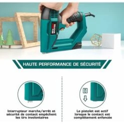 Agrafeuse Électrique, NEU MASTER NTC0060 2 En 1 Cloueur Electrique, Y Compris Les Agrafes Et Les Clous -Magasin D'Outils Électriques 89603312 5